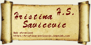 Hristina Savićević vizit kartica